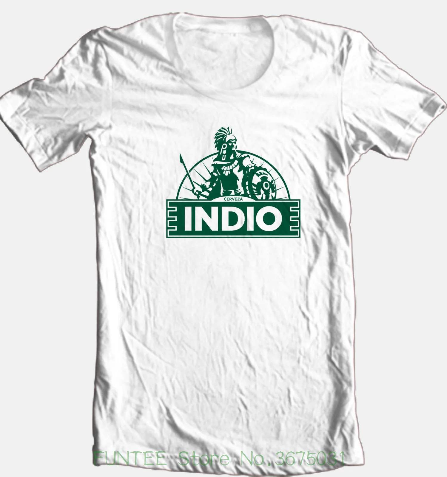 Print T shirt Summer Casual Indio Cervesa T shirt Beer Bar Mexican 100
