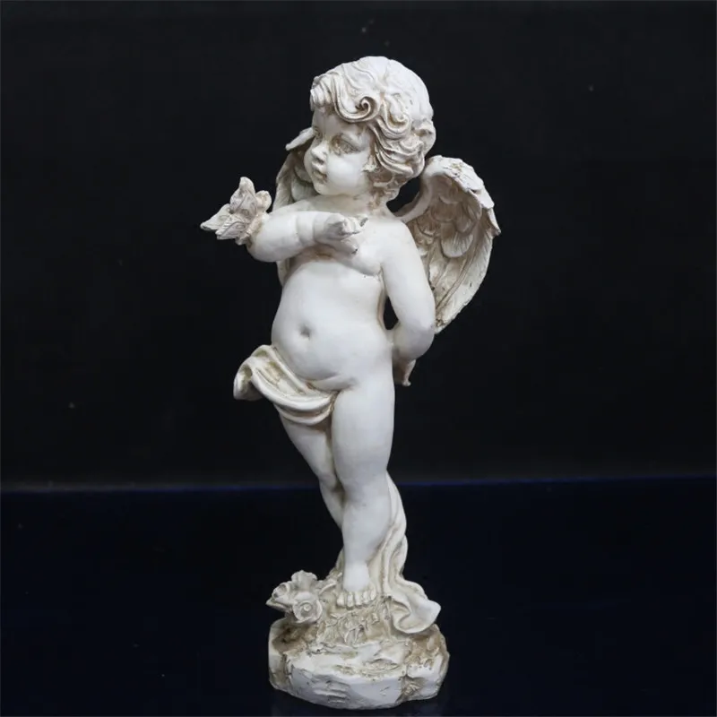 

Cupid Angel Figurine Roman Mythology Retro Art Sculpture Resin Art&Craft Home Decoration Accessories R494