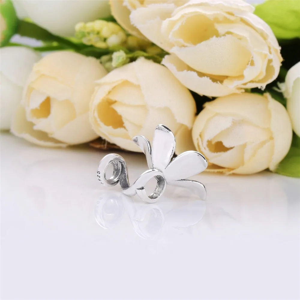 Lovecabin 925 пробы Серебряный цветок кулон с анемоном талисманы для Тролль бусины цепочки и ожерелья браслет ювелирных изделий для женщин свадеб