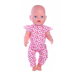 1 комплект розовый повседневный костюм подходит 43 см куклы, лучший подарок на день рождения n994