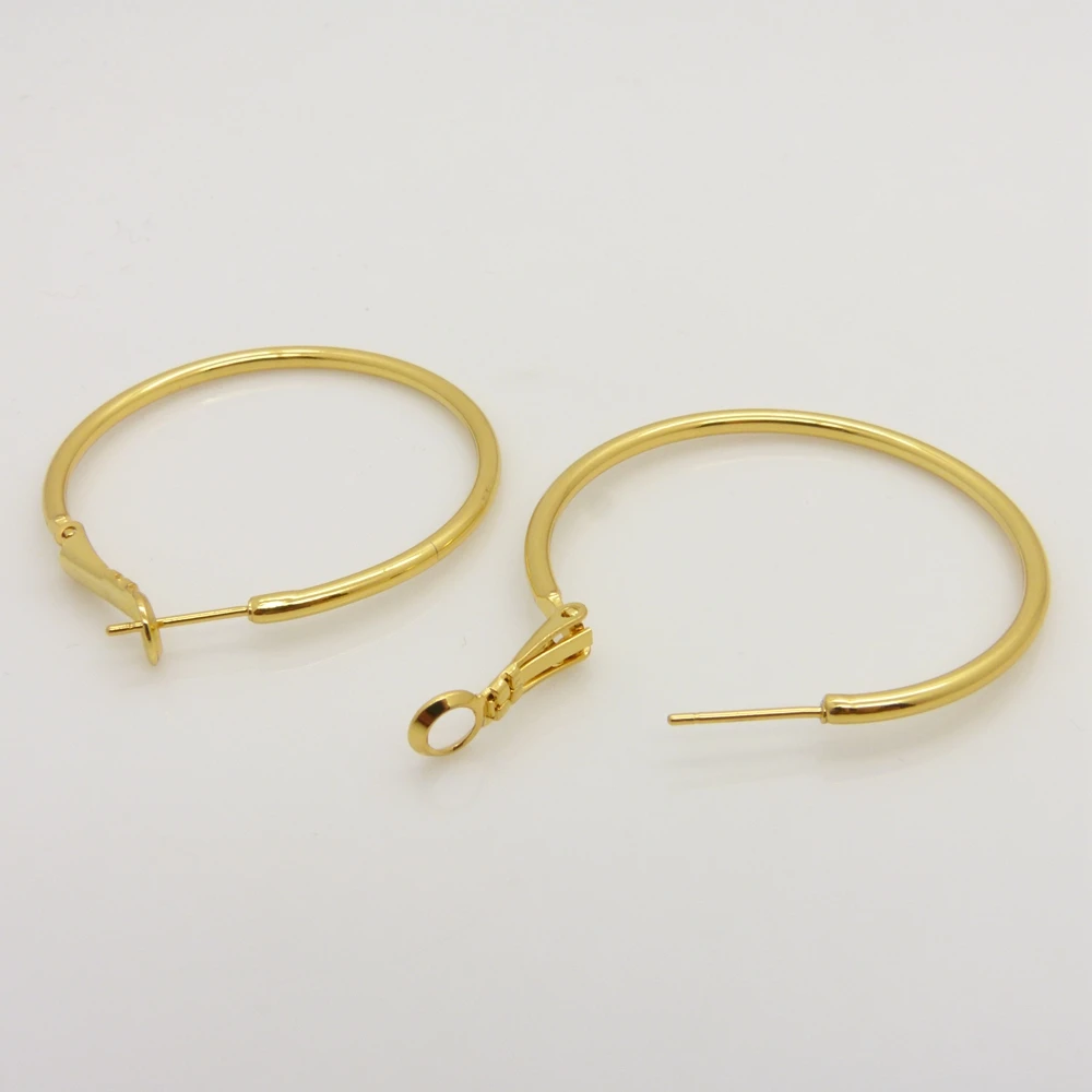

Large Cilcel Round Earrings Trendy Yellow Gold Filled Womens Hoop Earrings