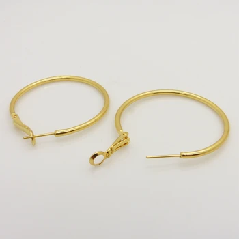 

Large Cilcel Round Earrings Trendy Yellow Gold Filled Womens Hoop Earrings