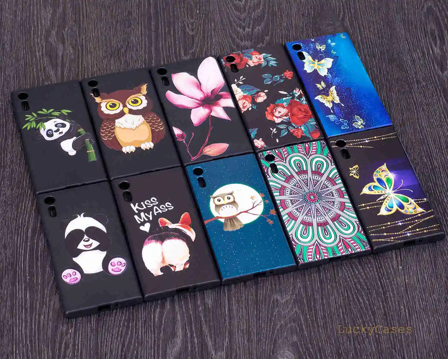 

3D Relief pattern TPU Silicone phone shell For Sony XZS Case butterfly Owl flowers Phone Case
