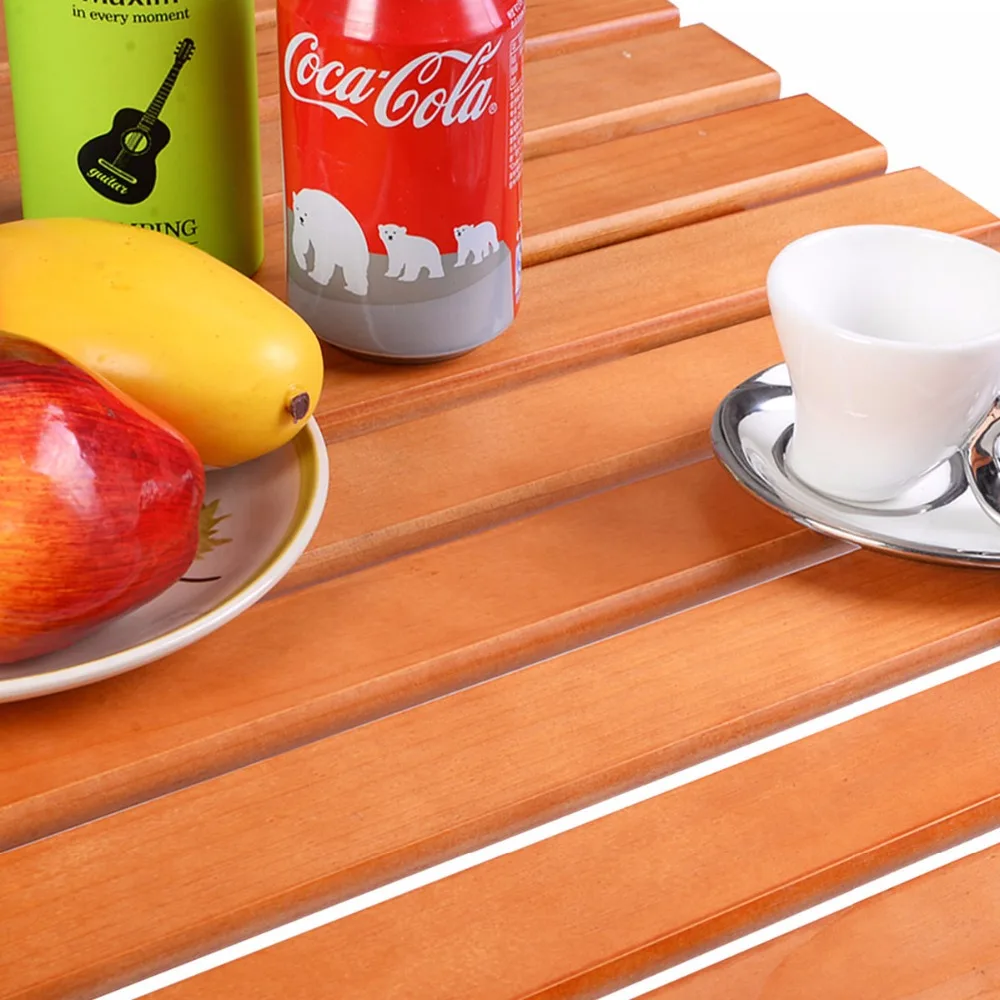 Goplus Folding Roll Up Table Portable Indoor Outdoor Picnic Party Dining Camp Tables Modern Wood Desk Home Furniture OP3558