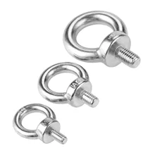 1Pc M6/M8/M10 316 Stainless Steel Eyebolt Lifting Eye Bolts Ring Screw Loop Hole Bolt with Nuts For Cable Rope Lifting bolt m10 eye bolt free shipping m3 m4 m5 m6 m8 m10 m12 m14 m16 304 stainless steel lifting eye bolts round ring hook bolts