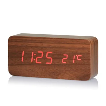 

LED Alarm Clocks Upgrade Sensing Table Digital Temperature Sounds Control Timer Calendar with Battery LED Display Table Clocks