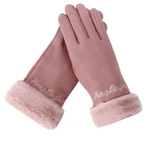 Женские перчатки, зимние, сохраняющие тепло, перчатки для рук, модные, для спорта на открытом воздухе, теплые перчатки, guantes invierno, кожаные перчатки, 4 цвета
