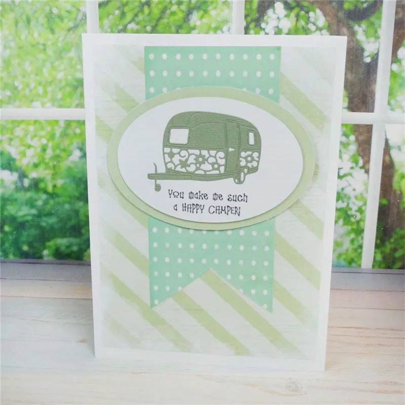 

DiyArts 1Pc/lot New Metal Cutting Dies Scrapbooking Craft for Card Making DIY Embossing Cuts Floral Bus Dies New 2019