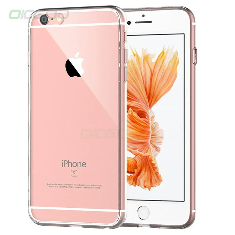 OICGOO Transparent Phone Case For iPhone 6 6s 7 8 Plus Ultra Thin Clear Soft TPU Silicone Cover Cases For iPhone 8 7 6 6s Plus