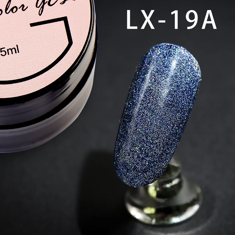 Гель-лак для ногтей Girl2girl, лазер, УФ-гель для ногтей, длительное сверкание, высокое качество, гель Led, вылечивающий, впитывающий - Цвет: LX-19A