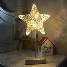 Мультфильм светодиодный ночник Сердце Звезда теплая белая атмосфера Рождество праздник лампа подарок для детей любителей питания от батареи