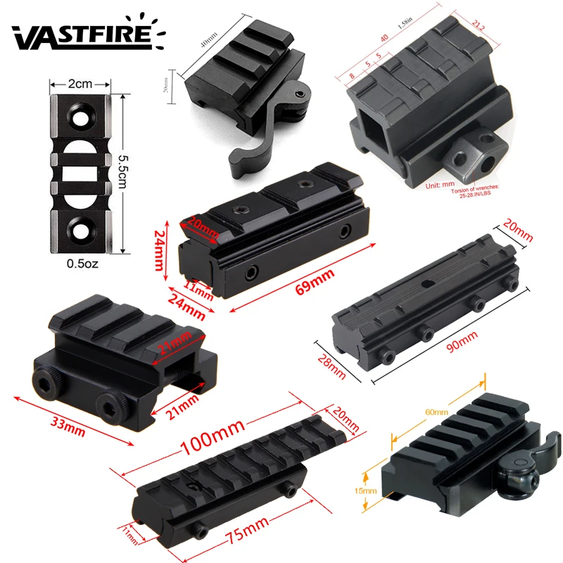 

Hunting 11mm/20mm Rail Picatinny Weaver Scope base Mount Sporting Picatinny Weaver Rail Scope Mount for Airsoft Rifle Scope caza