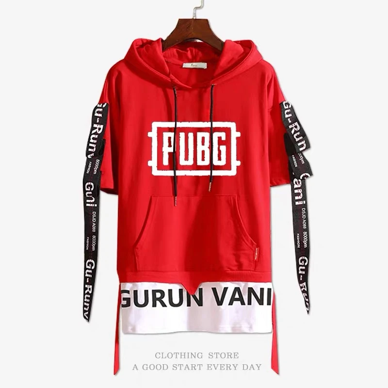  Game PUBG Playerunknown's Battlegrounds Summer T-shirt With Hat S-5XL Cosplay Costume Unisex For Ha