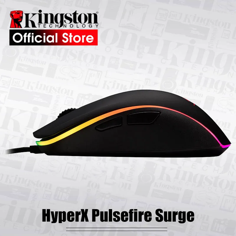Мышь Компьютерная Kingston Omron для киберспорта игровая мышь с RGB подсветкой Pixart 3389