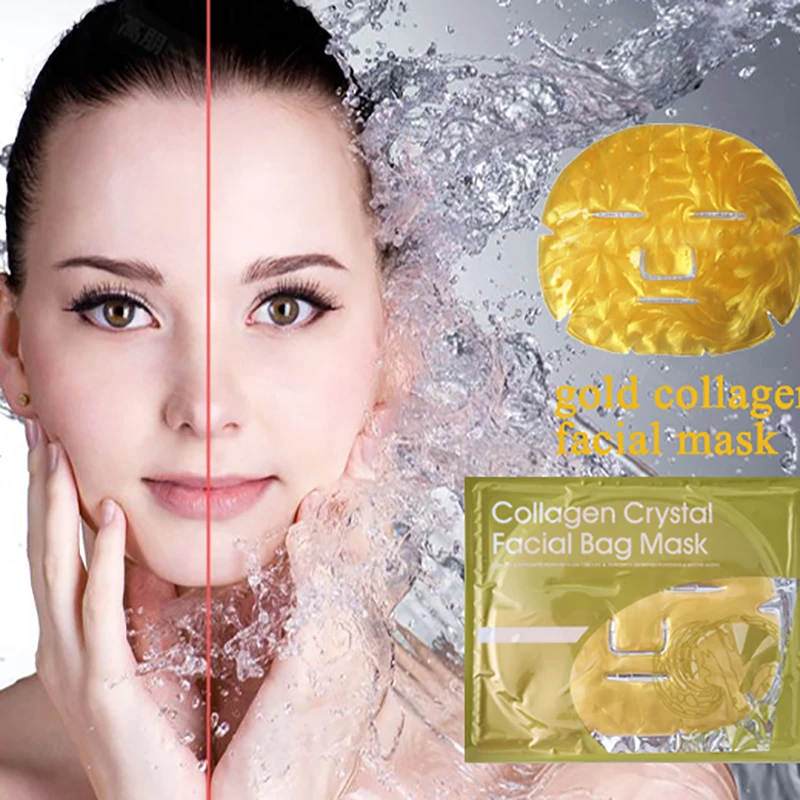 

Mokeru 1pc Anti Aging smoothing wrinkle moisturizing hydrate collagen essence gold face mask sheet for facial skin care beauty