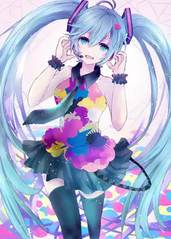 

VOCALOID2 Anime Miku 150*210CM Single-side Bedsheet #35929