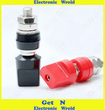 

50pcs 8MM M8*60 Terminal Blocks Pure Copper connector 60A 4MM Banana Connector Ground Socket hole:12mm