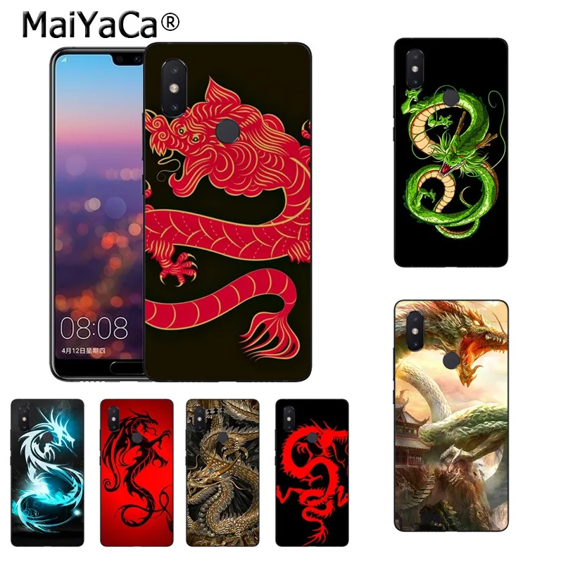 MaiYaCa The Chinese Zodiac dragon Diy Cell Phone Protective Case for xiaomi mi 8se 6 note3 redmi 5 5plus note case coque | Мобильные