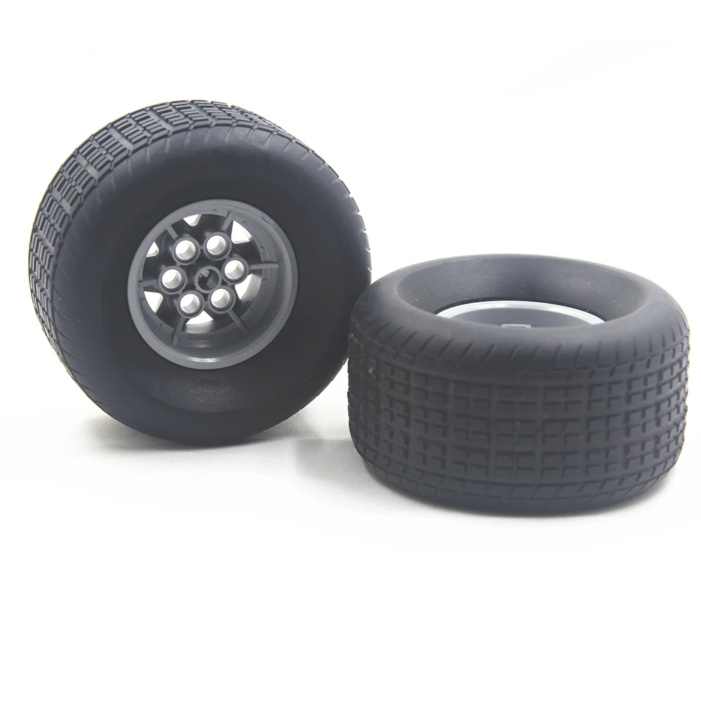

MOC Technic Parts 1pcs TYRE WIDE DIA 80X44 &RIM WIDE 43,2X26 W 6 HOL.DIA 4.8 compatible with lego for kids boys toy