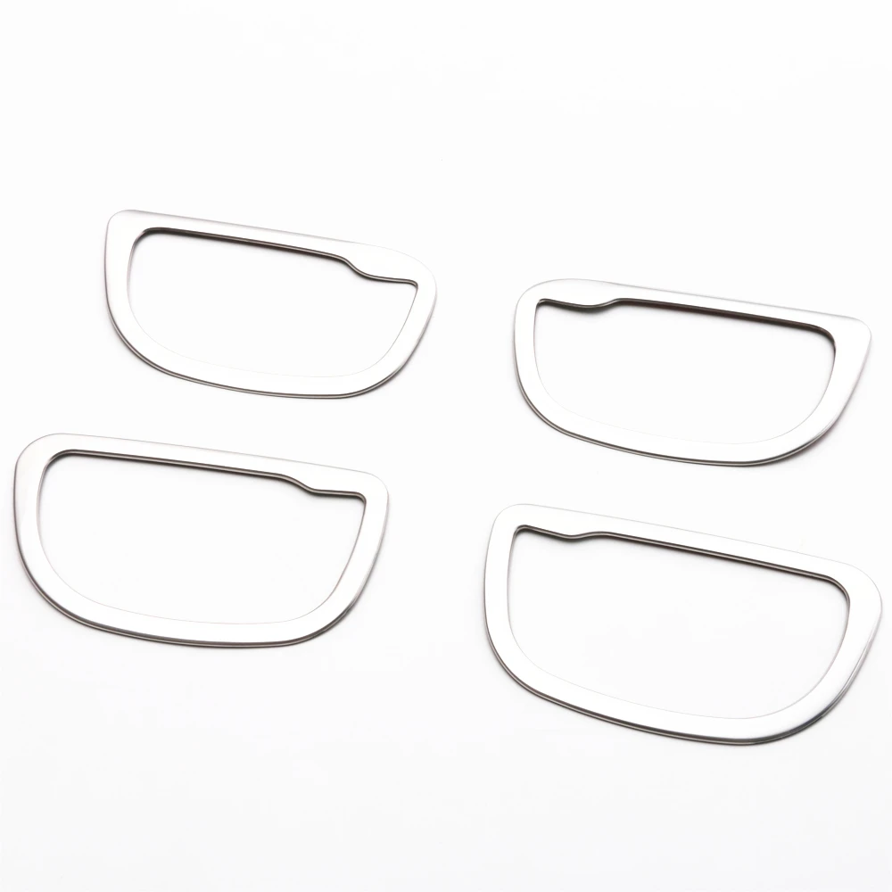 JY 4pcs SUS304 Stainless Steel Interior Inner Handle Trims Car Styling Cover for Toyota Vitz Yaris Hatchback Facelift car door corner cover
