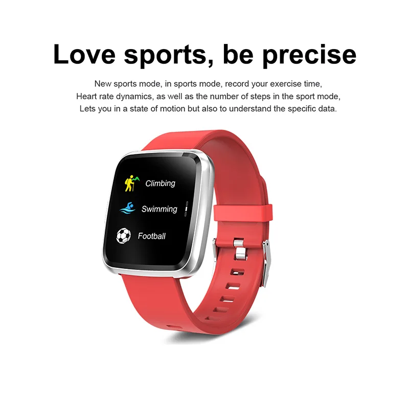 Y7P Smart Watch Men Heart Rate Monitor Blood Pressure Sport Fitness Tracker Smart Bracelet waterproof IP67 Smart band for phone