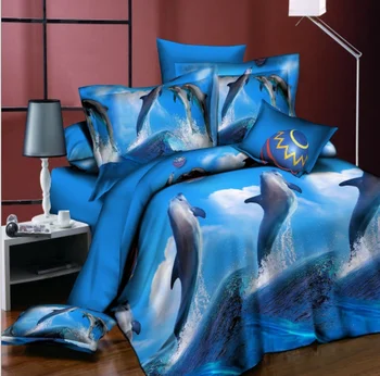 

BEST.WENSD 3d Bedroom bedding set quilt cover set reactive printing 200*230cm beds super soft warm sheets bedlinen western style