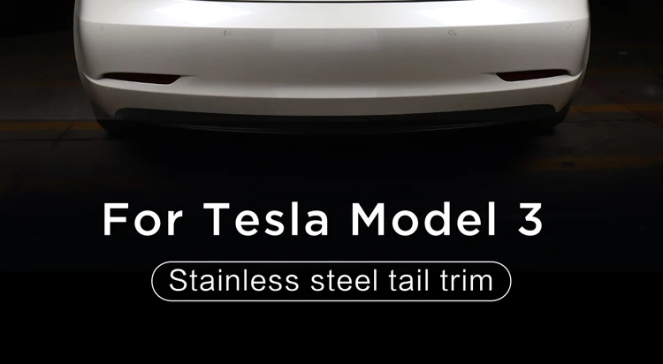 LUCKEASY автомобиль из нержавеющей стали отделка хвоста для Tesla модель 3- хвост ворота Отделка 1 компл