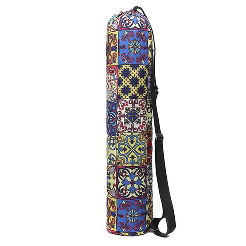 Fashion Outdoor Exercise Accessories Floral Printed Yoga Mat Bag with Adjustable Strap