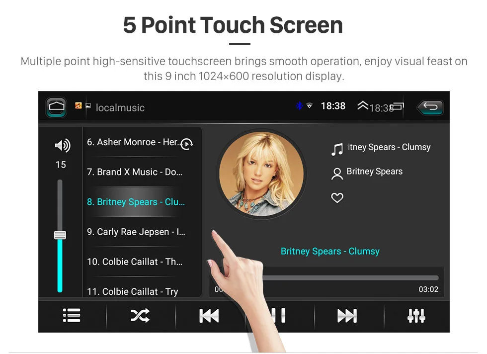 Top Harfey 9" Android 8.1 Car Stereo for 2018 Hyundai IX35 GPS Navi Mirror Link car multimedia player Bluetooth 3G WIFI Digital TV 4