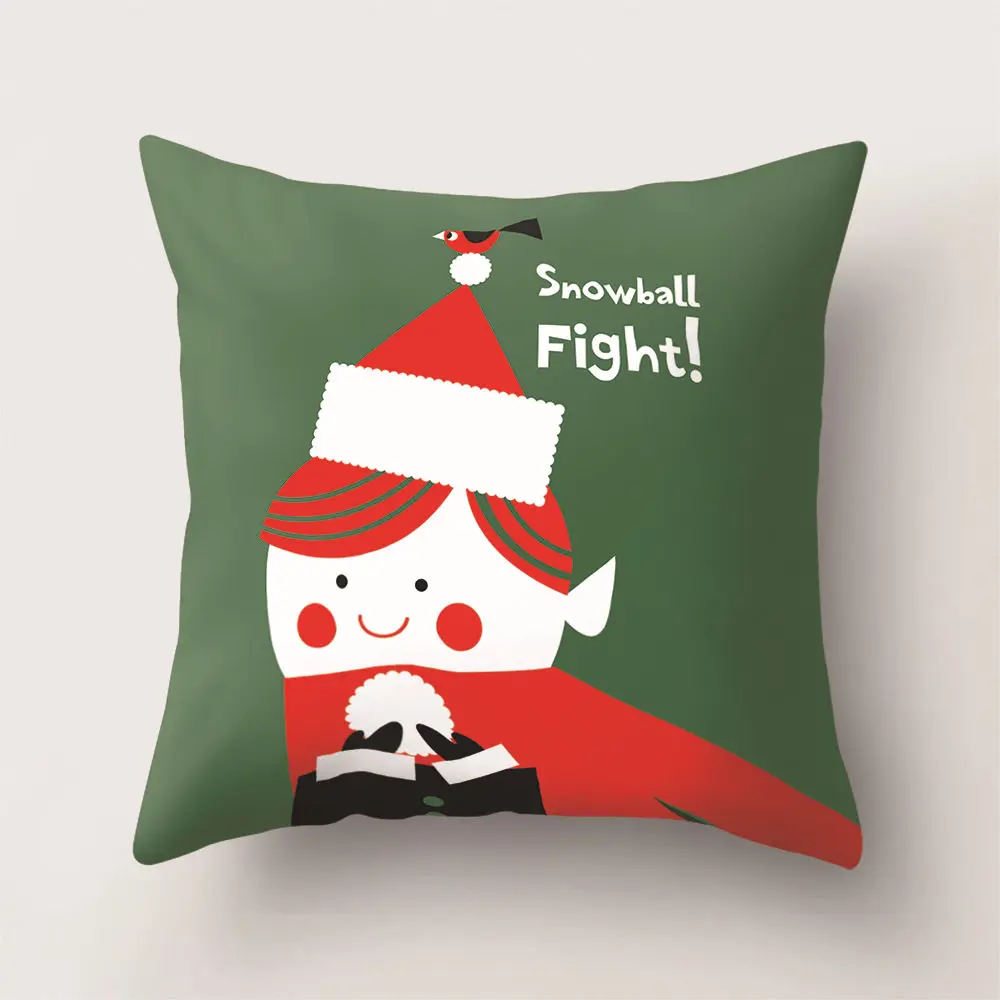 RIANCY Christmas is Coming Home Decoration Gift Cushion Cover Decorative Pillows for Sofa Living Room Cushion Pillowcase 40511-2 - Цвет: BZ2