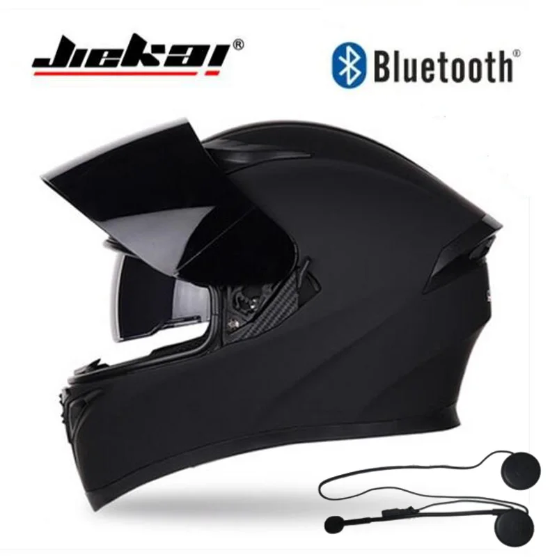 Мотоциклетный шлем JIEKAI с двойными линзами и Bluetooth новинка 2019|Шлемы| |