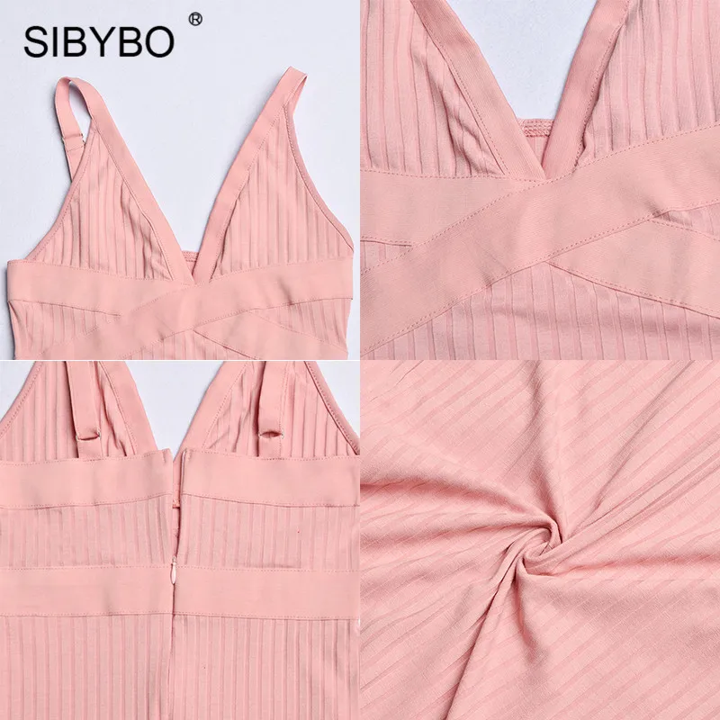 Женское платье с глубоким вырезом Sibybo Осеннее повседневное облегающее на тонких