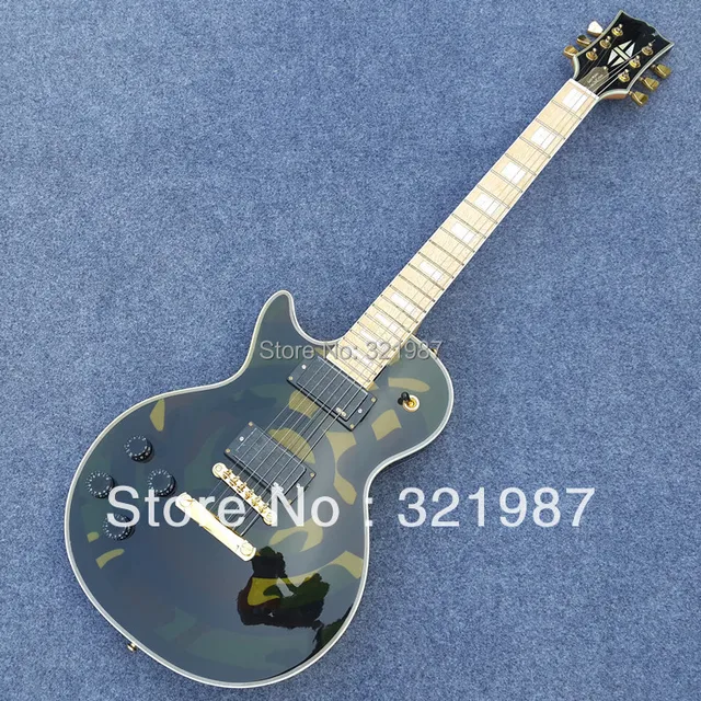 Best price at $242 Cheap Free shipping left handed Guitar Bullseye CAMO style Electric Guitar HOT SELL