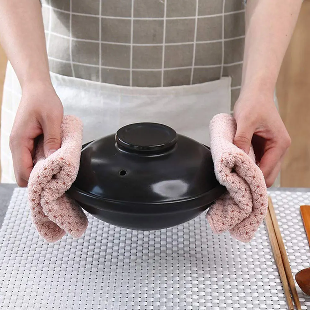 Квадратное кухонное полотенце легкое гостиничное полотенце для мытья посуды для подарка Кухня Семья для кораллового флиса барбекю наружная кухонная тряпка