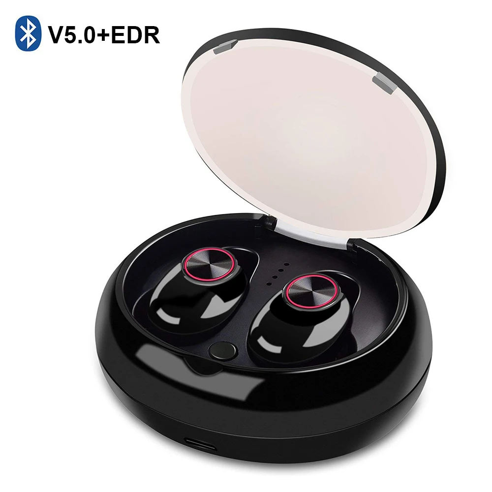 V5.0+ EDR Bluetooth наушники до 6 часов работы беспроводные наушники настоящие стерео музыкальные наушники для ios/android