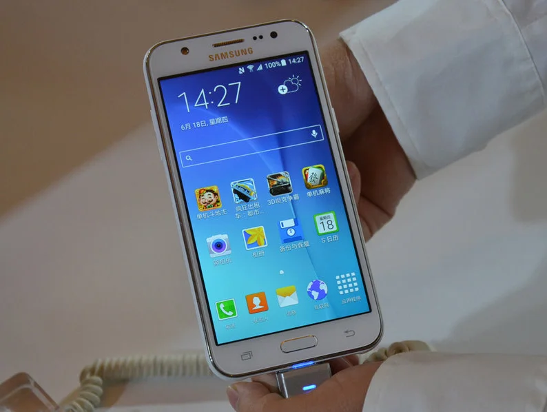 Разблокированный samsung Galaxy J5 J500F 5,0 дюймов четырехъядерный 1,5 ГБ ОЗУ 8 Гб ПЗУ 13,0 МП Две sim-карты Bluetooth мобильный телефон