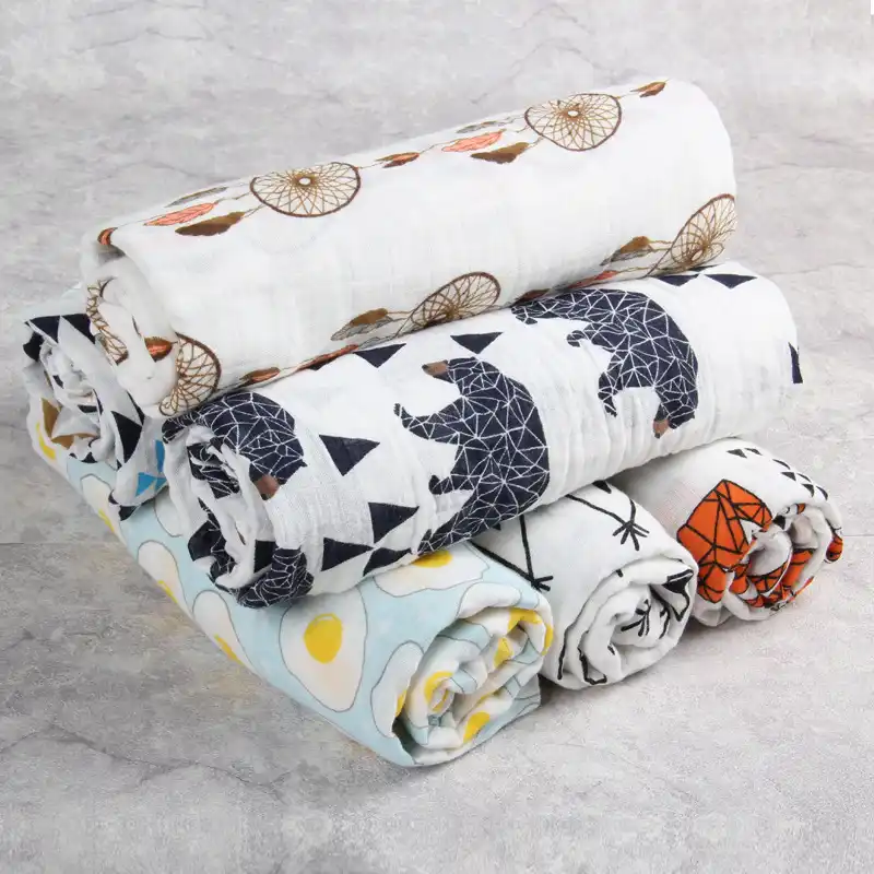 120x120cm Muslin baby swaddle blanket baby swaddle Cotton 100/% Newborn Baby Bath Towel Swaddle Blankets Multi Designs Functions