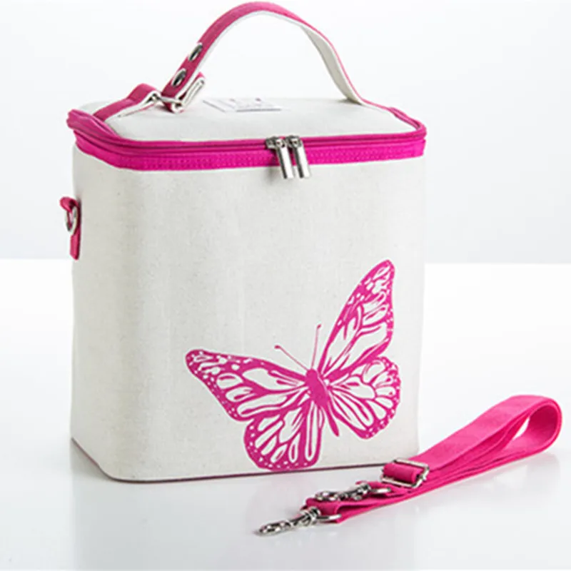 

Fashion Large Thicken Fresh Keeping Waterproof Linen Neoprene Beer Cooler Bag Lunch Box For Steak Insulation Thermal Insulat