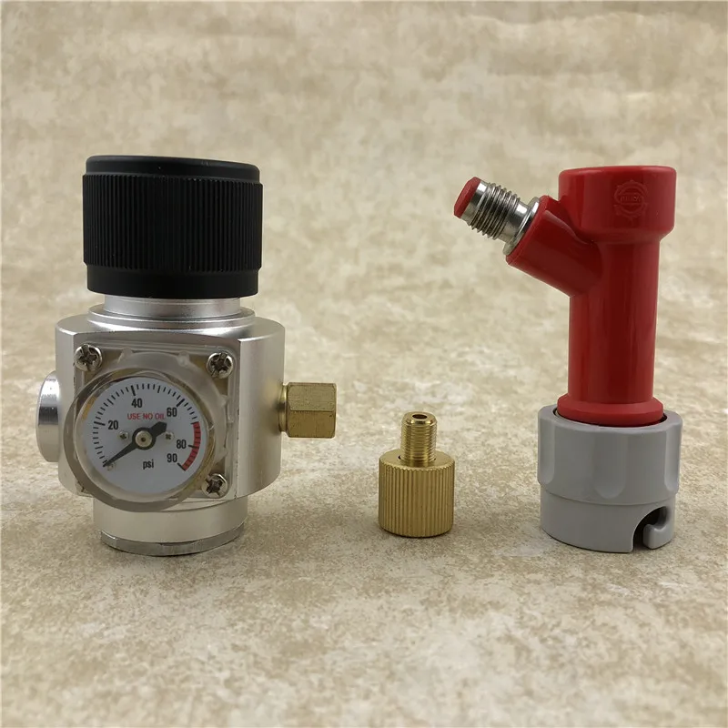 Home brew Beer Keg  Mini CO2 Gas Regulator 90PSI with Gas Pin Lock Disconnect fitting For Beer Brewing (2)