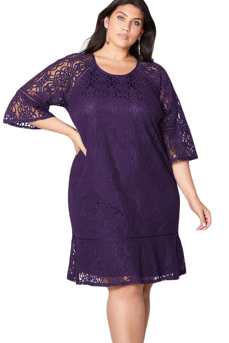 Purple-Crochet-Lace-Overlay-Plus-Size-Midi-Dress-LC220542-8-1