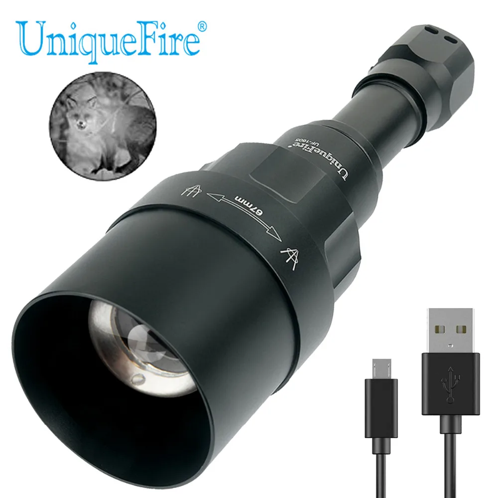 UniqueFire 1605 IR 940NM светодиодный фонарик 67 мм линза инфракрасный свет ночное видение