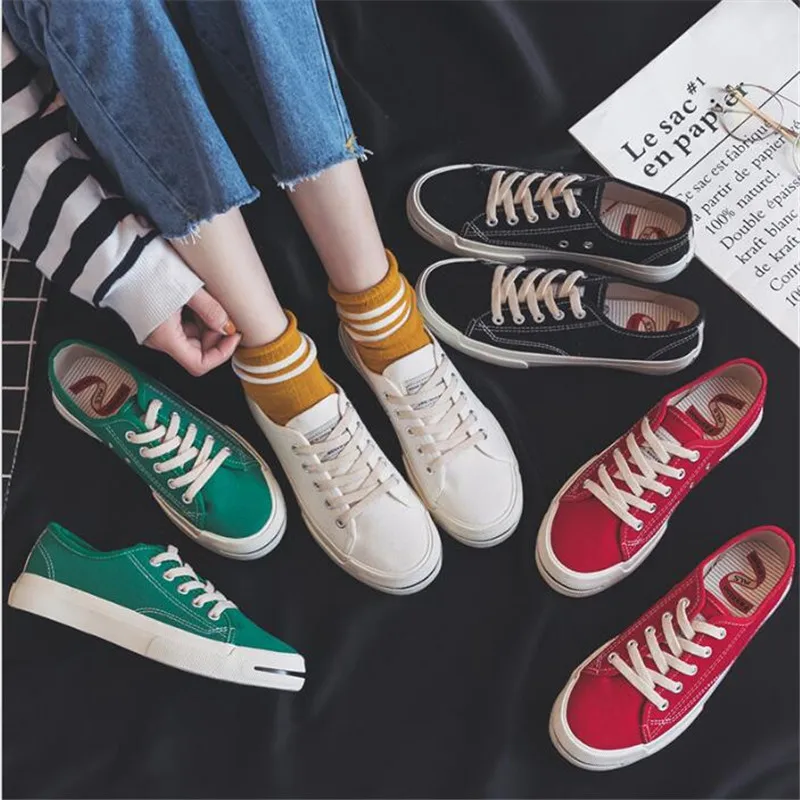 2018 zapatos mujer Primavera Verano zapatos de lona transpirable zapatos para caminar Tenis Mujer Zapatos señoras zapatillas de lona colores del caramelo