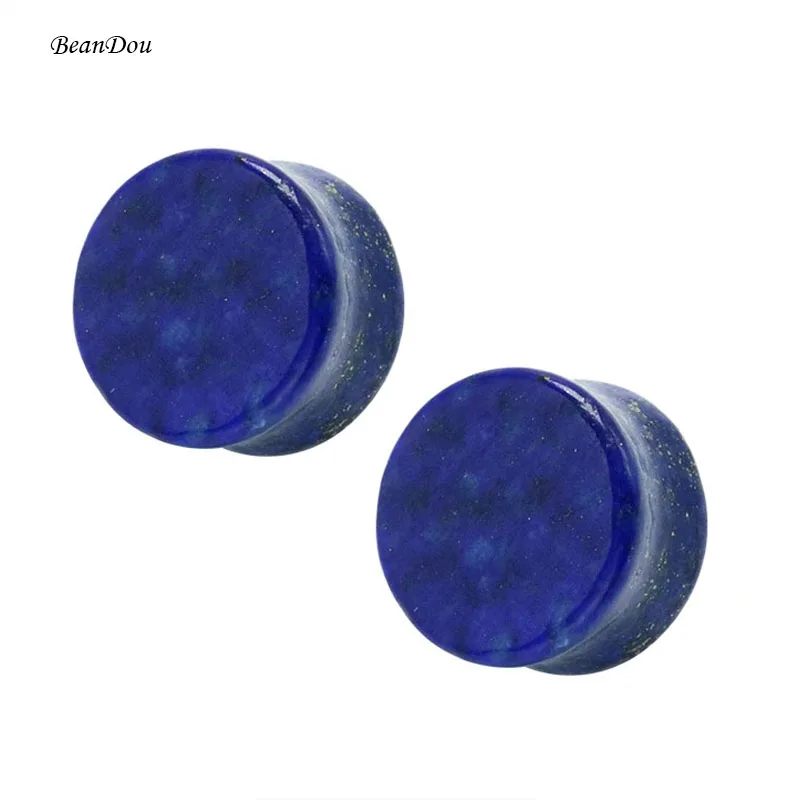 2PCS Stone Ear Plugs Ear Tunnels Saddle Ear Tragus Piercing Stretchers Tapers Expanders 6mm-16mm Anti-allergic Body Jewelry Men 0