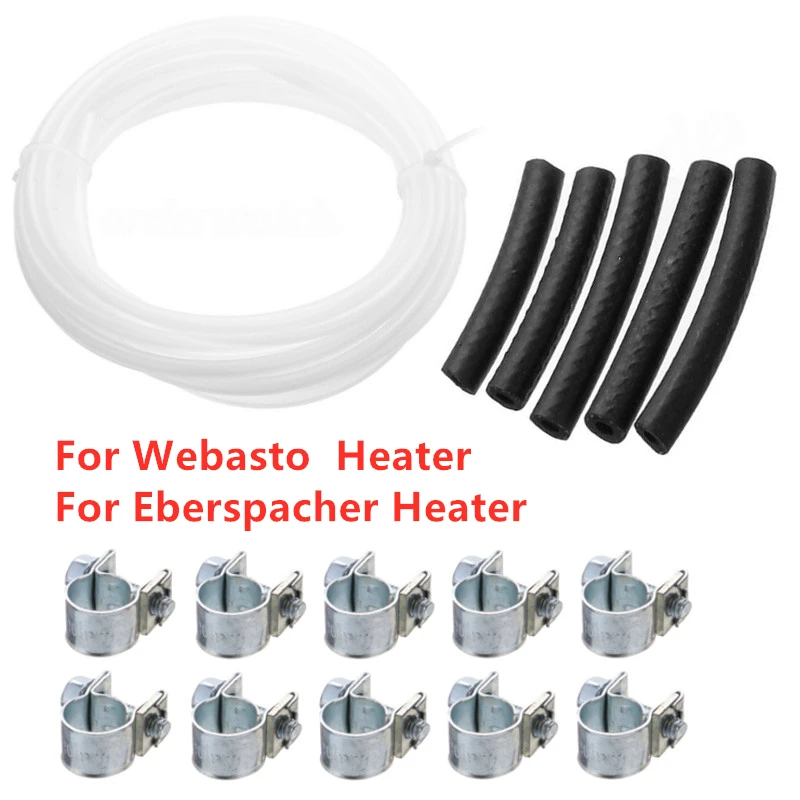 18pcs Fuel Pipe Line Filter 3.5M Hose Clip Kit For Eberspacher Air Diesel Heater 
