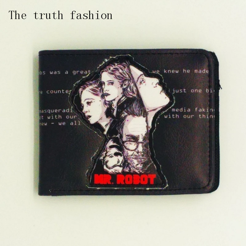

American TV Series Mr Robot 3d Woman Man Wallets Purse The The Punisher Skull Purses Cluth Creadit Card Holder