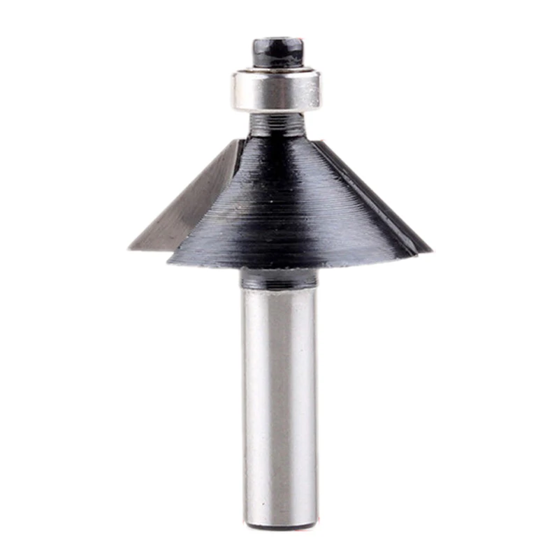 8mm Shank 45 Degree Chamfer Bevel Edging Router Bit Wood Cutting Tool Woodworking Router Bits