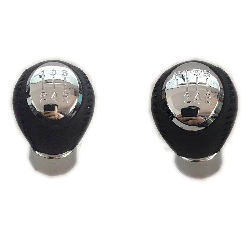 5/6 Speed Chrome Leather Car Manual Gear Stick Shift Knob For Mazda 3 5