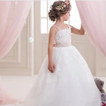 Летние Платья с цветочным принтом для девочек для свадьбы, платье для вечеринки, официального приема для конкурсов красоты для маленьких девочек Платье для первого причастия