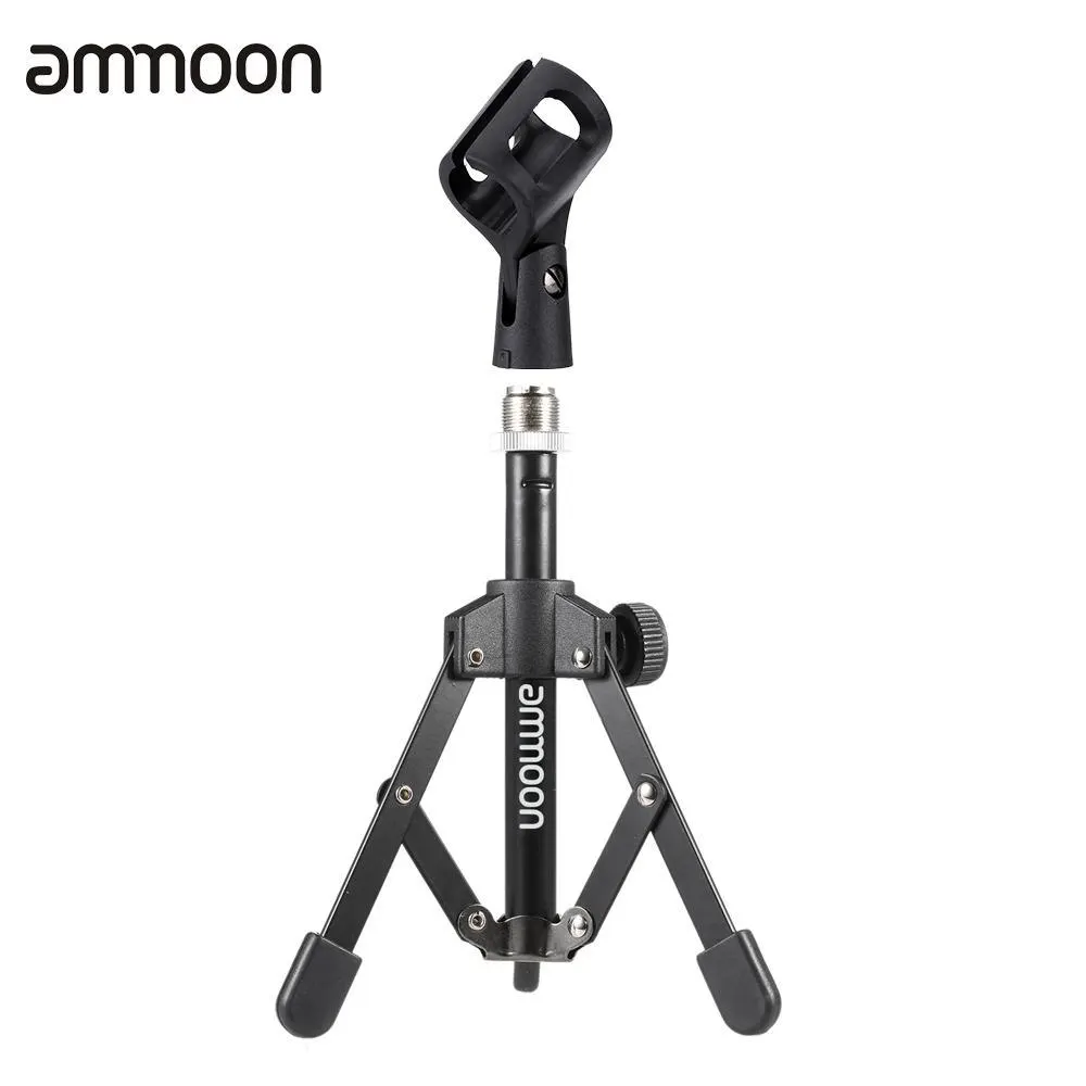 Ammoon MS 12 мини складной Регулируемый Настольный штатив подставка для микрофона с