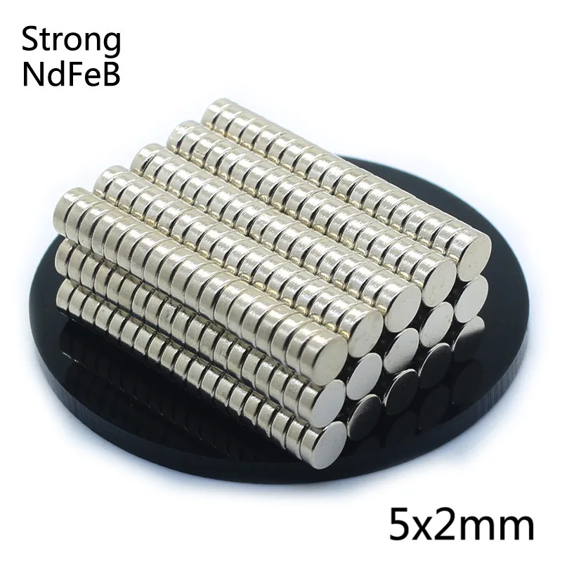 

100Pcs 5x2mm Mini Neodymium Magnet N35 NdFeB Permanent Small Round Super Powerful Strong Magnetic Magnets Disc Dia 5mm x 2mm